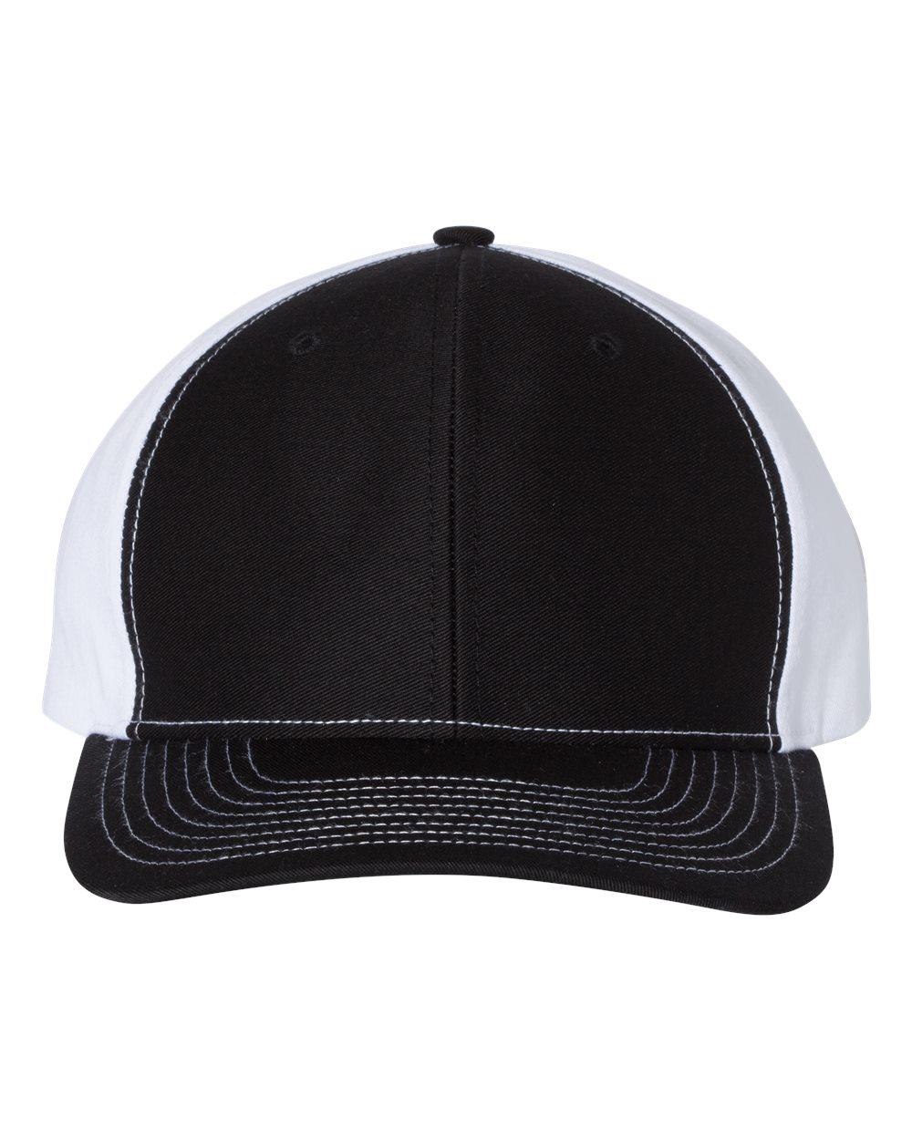 Richardson 312 Twill Back Trucker Cap in Black/White