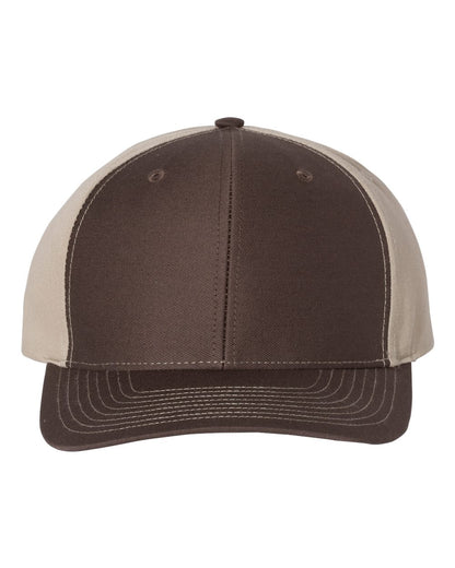Richardson 312 Twill Back Trucker Cap in Brown/Khaki