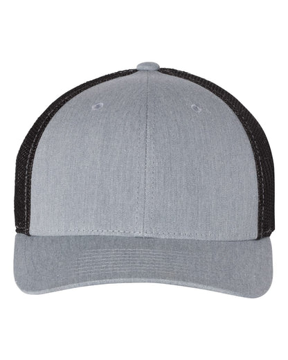 Richardson 110 R-Flex Trucker Cap in Heather Grey/Black