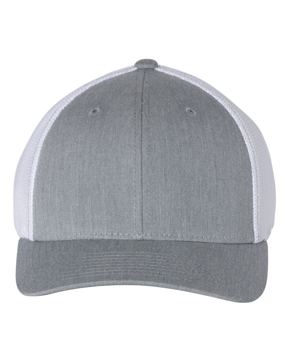 Richardson 110 R-Flex Trucker Cap in Heather Grey/White