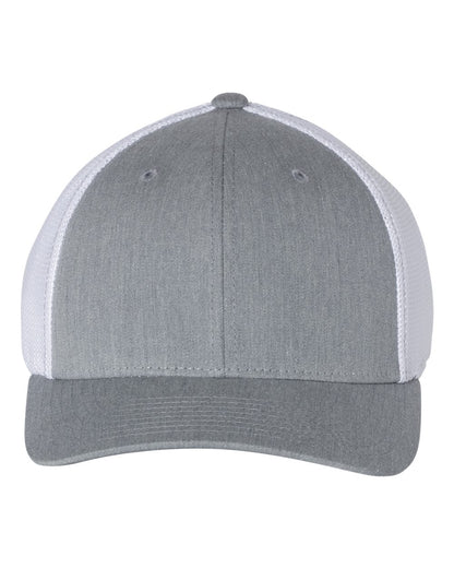 Richardson 110 R-Flex Trucker Cap in Heather Grey/White