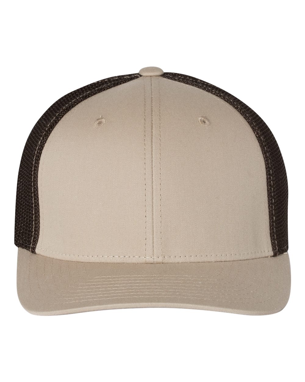 Richardson 110 R-Flex Trucker Cap in Khaki/Coffee