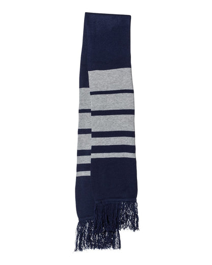 Sportsman SP07 Soccer Scarf in Navy/Heather Grey