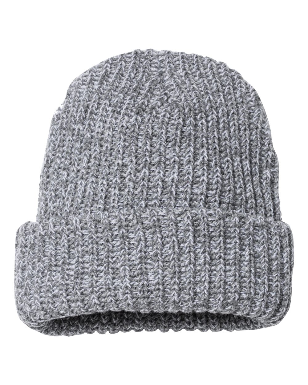 Sportsman SP90 12" Chunky Cuffed Beanie in Grey/White Speckled