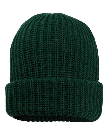 Sportsman SP90 12" Chunky Cuffed Beanie in Forest Green