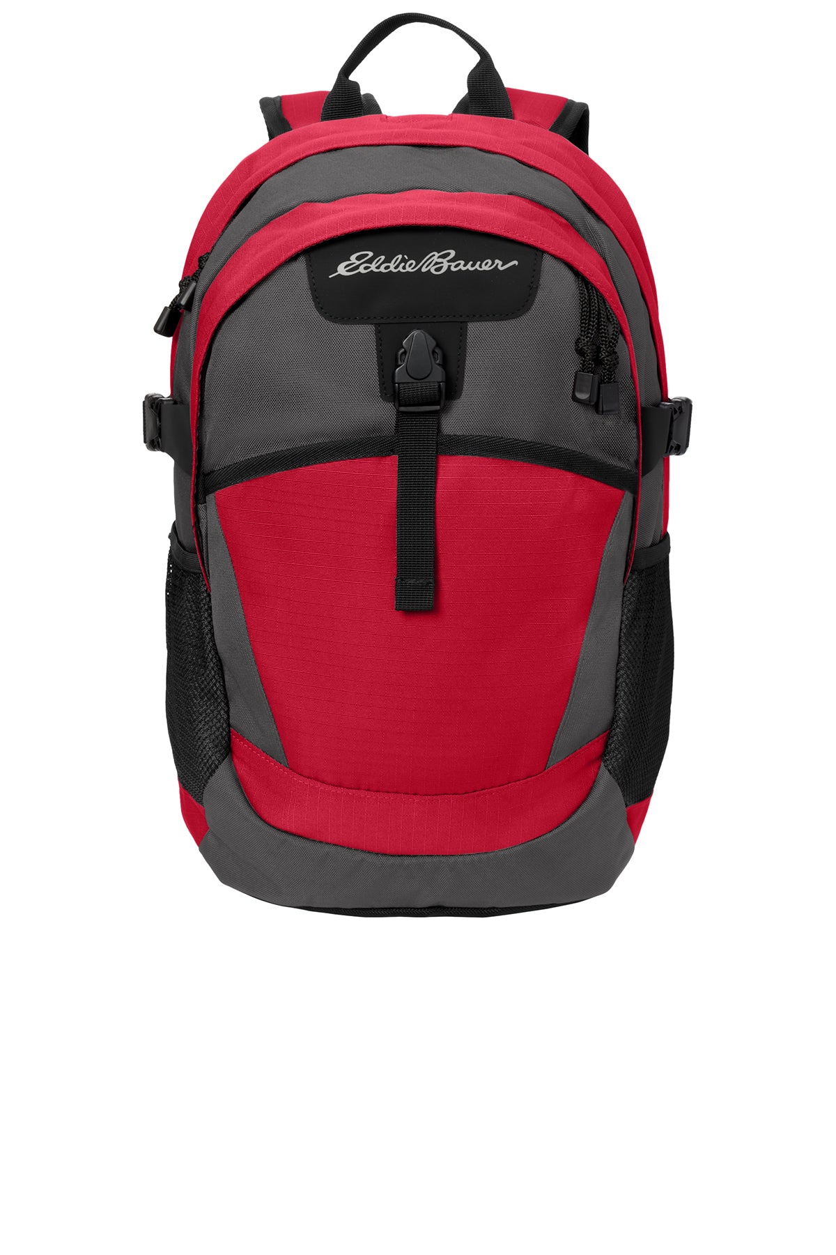 Eddie Bauer Ripstop Backpack in Radish/ Grey Steel, style EB910