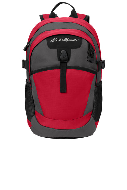 Eddie Bauer Ripstop Backpack in Radish/ Grey Steel, style EB910