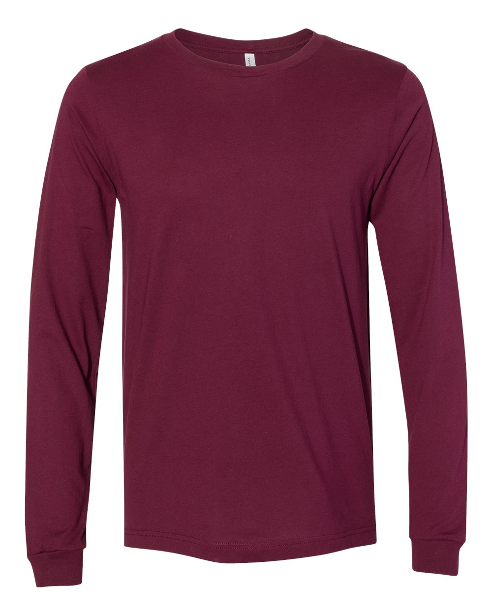 Bella+Canvas 3501 Unisex Jersey Long Sleeve Tee in Maroon