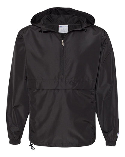 Champion Unisex Packable Anorak Jacket blank in Black, style CO200