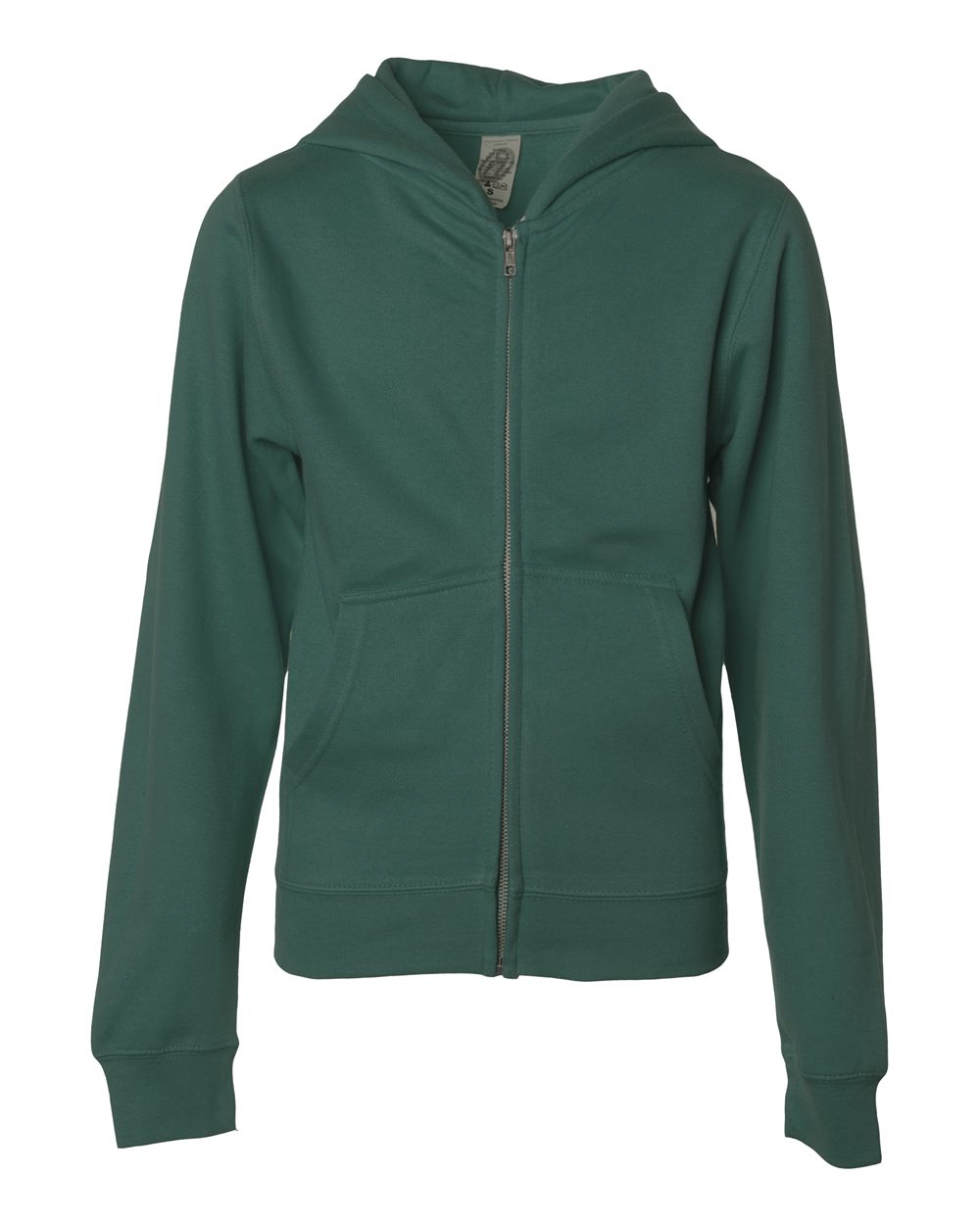 Independent Trading Co. SS4001YZ Youth Midweight Full-Zip Hoodie in Alpine Green
