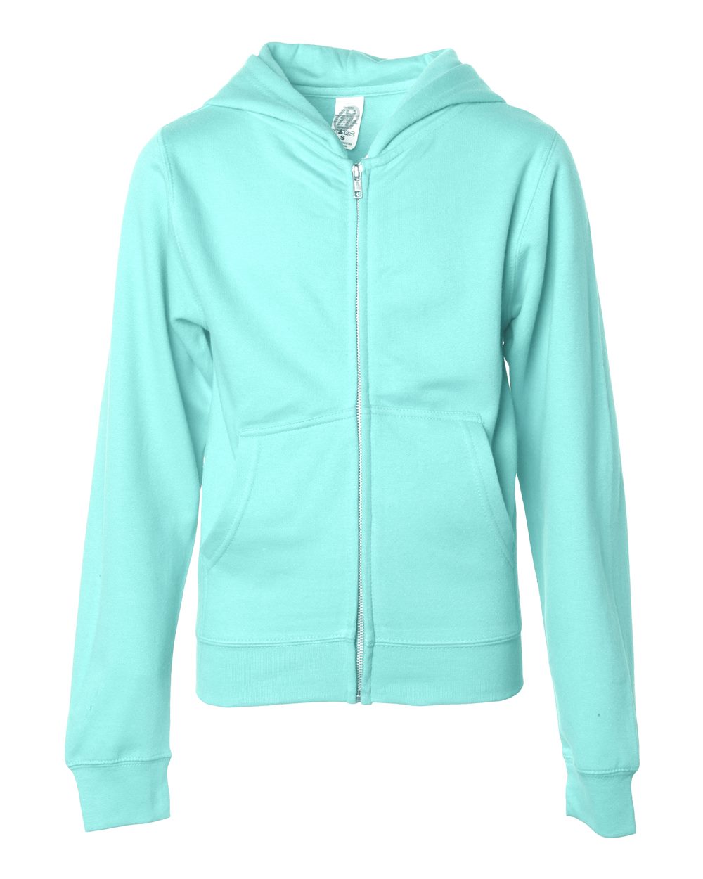 Independent Trading Co. SS4001YZ Youth Midweight Full-Zip Hoodie in Mint