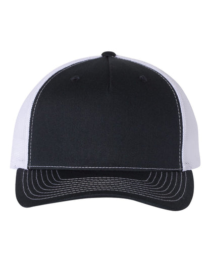 Richardson 112FP Five-Panel Trucker Cap in Navy/White
