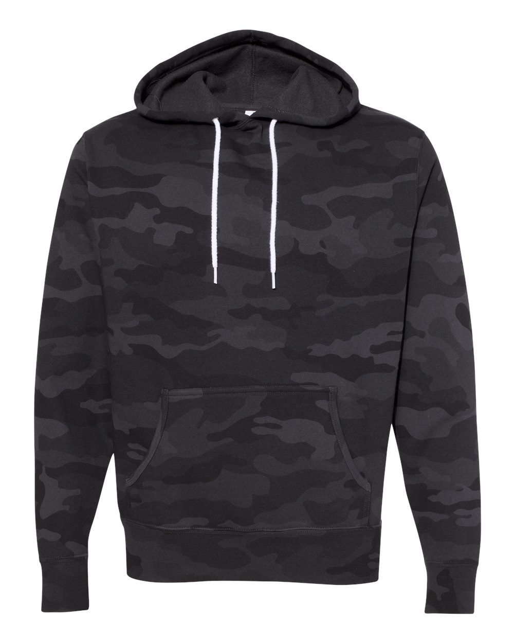 Independent Trading Co. AFX90UN Lightweight Hooded Sweatshirt in Black Camo