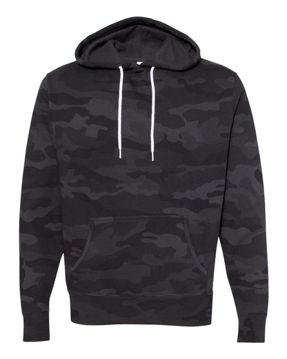 Independent Trading Co. AFX90UN Lightweight Hooded Sweatshirt in Black Camo