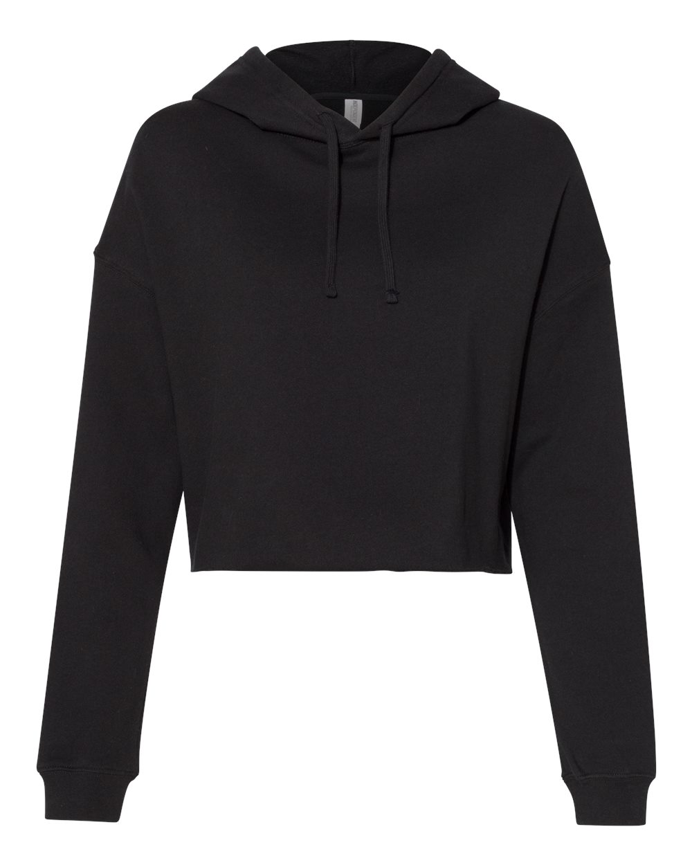 Independent Trading Co. AFX64CRP Women's Lightweight Crop Hoodie in Black