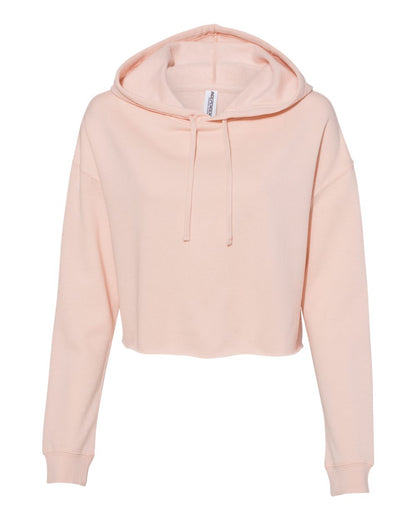 Independent Trading Co. AFX64CRP Women's Lightweight Crop Hoodie in Blush