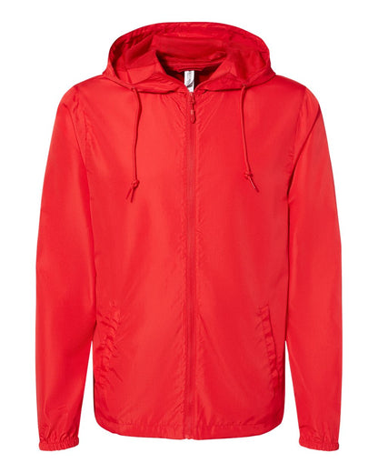 Independent Trading Co. EXP54LWZ Lightweight Windbreaker in Red