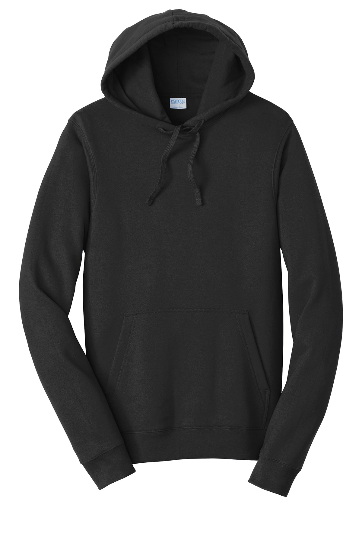 Port & Company Fan Favorite Fleece Pullover Hooded Sweatshirt PC850H in Jet Black