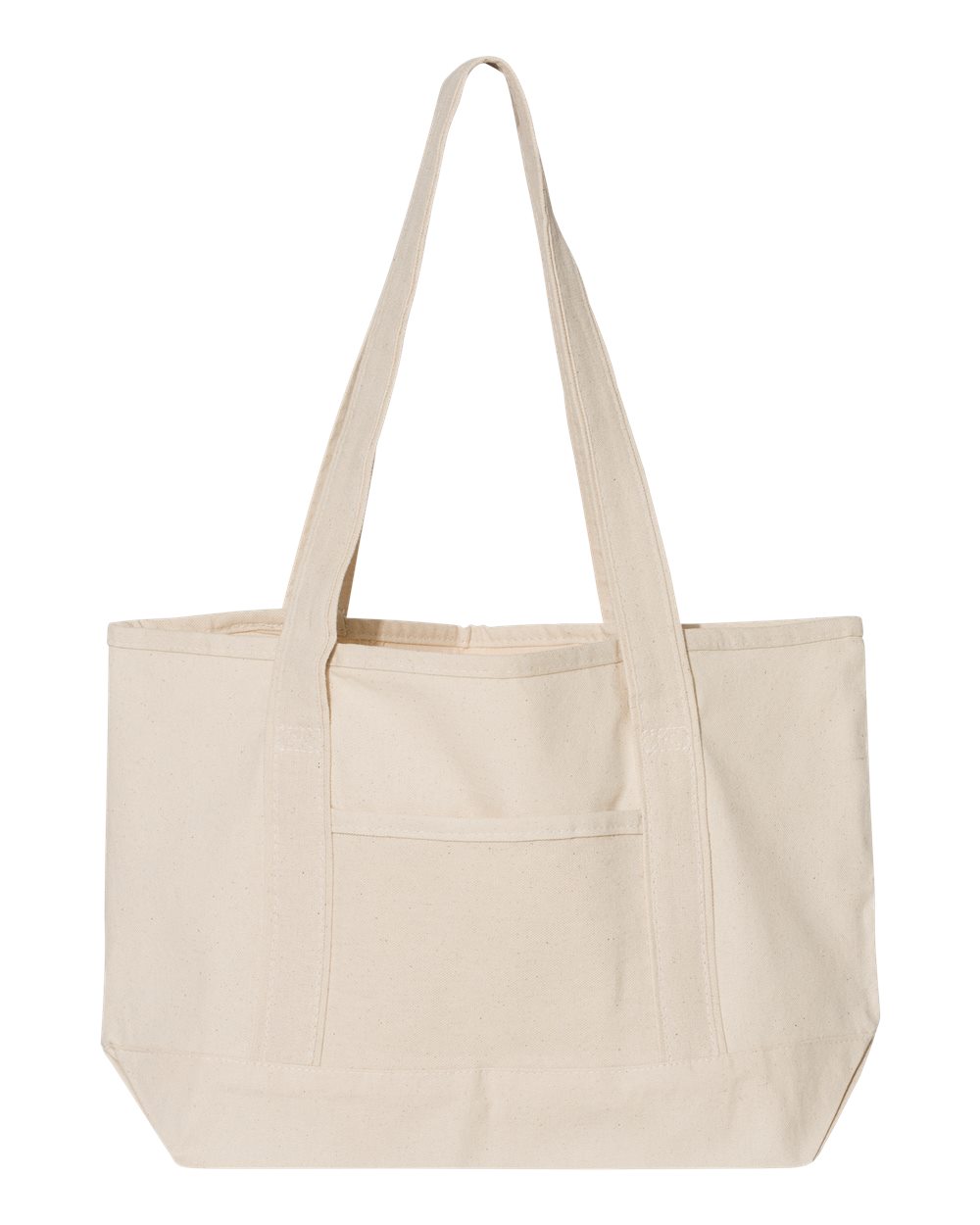 Q-Tees 20L Small Deluxe Tote blank in Natural/ Natural, style Q125800