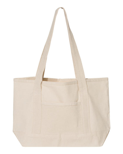 Q-Tees 20L Small Deluxe Tote blank in Natural/ Natural, style Q125800