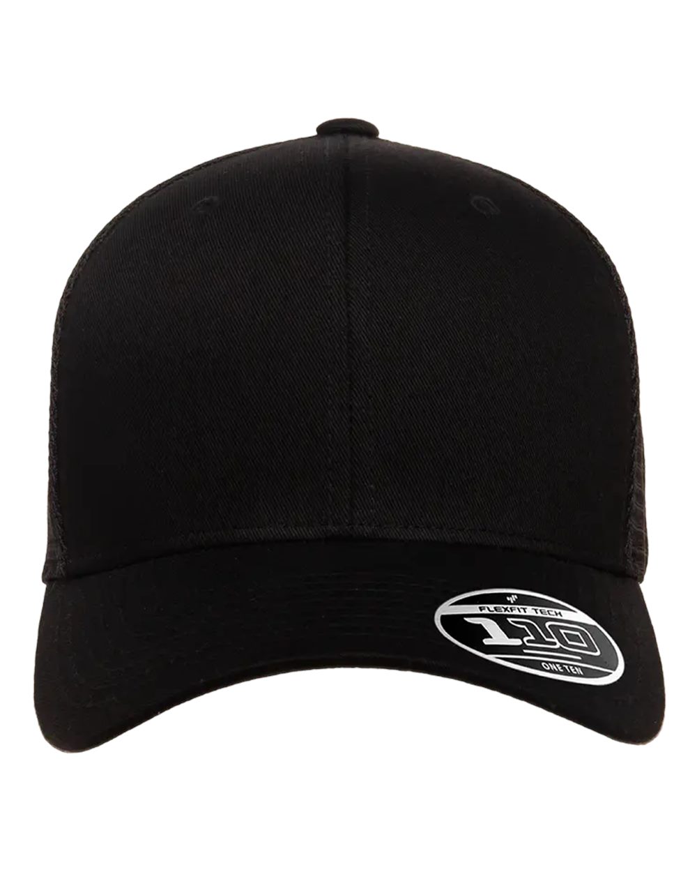 Flexfit 110M Mesh-Back Trucker Cap in Black