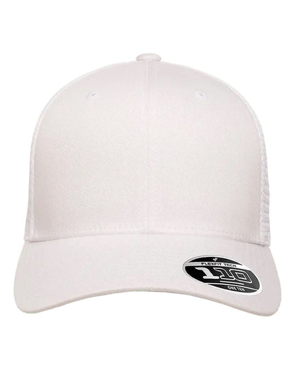 Flexfit 110M Mesh-Back Trucker Cap in White