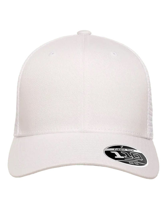 Flexfit 110M Mesh-Back Trucker Cap in White