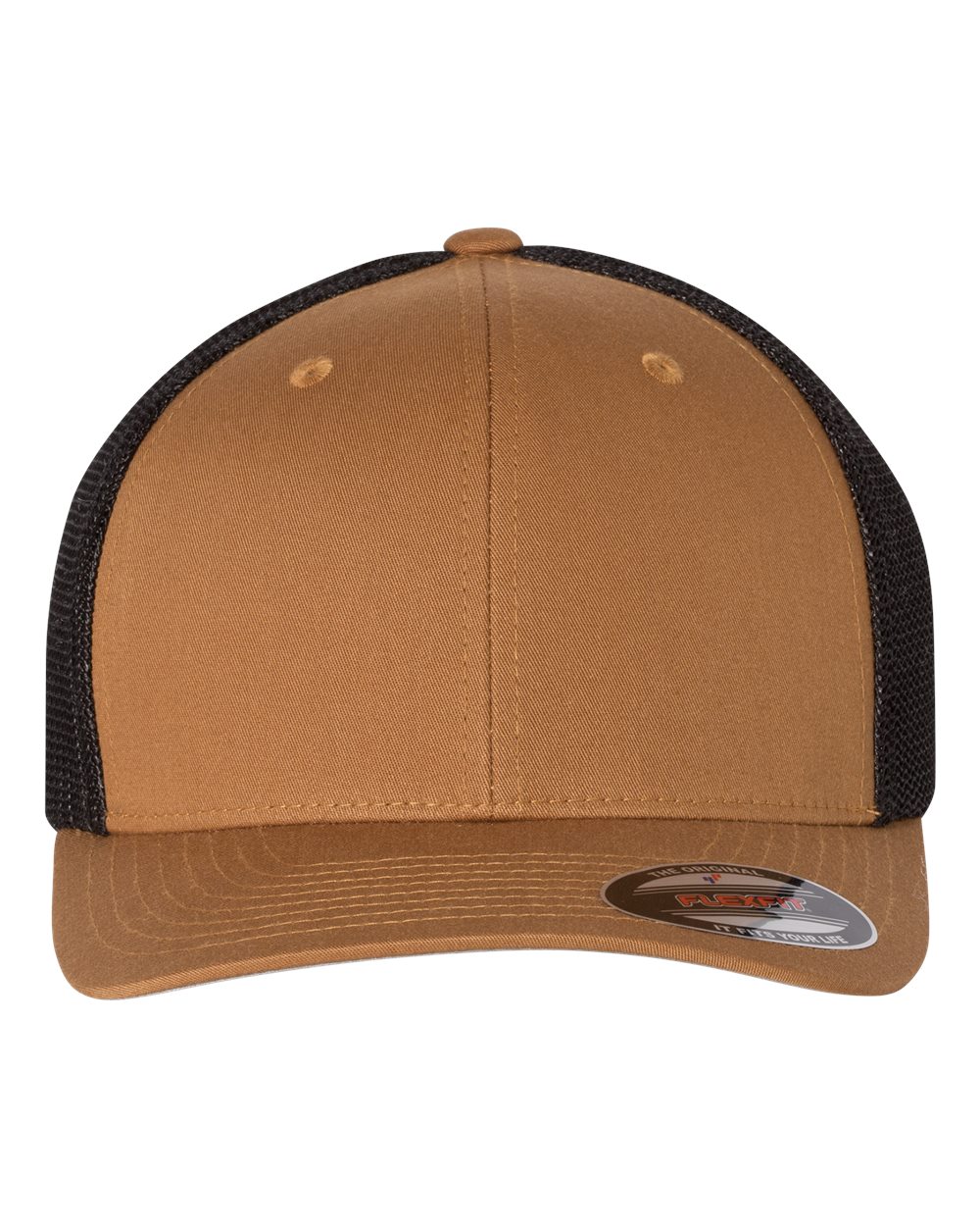 Flexfit 6511 Trucker Cap in Caramel/Black