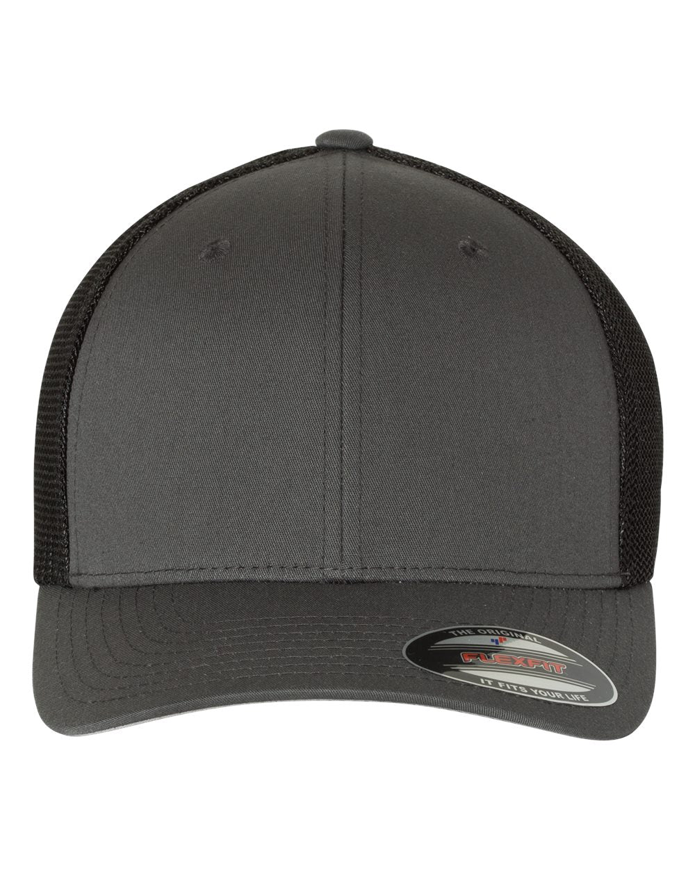 Flexfit 6511 Trucker Cap in Charcoal/Black