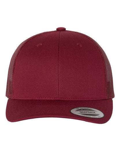 YP Classics 6606 Retro Trucker Cap in Cranberry