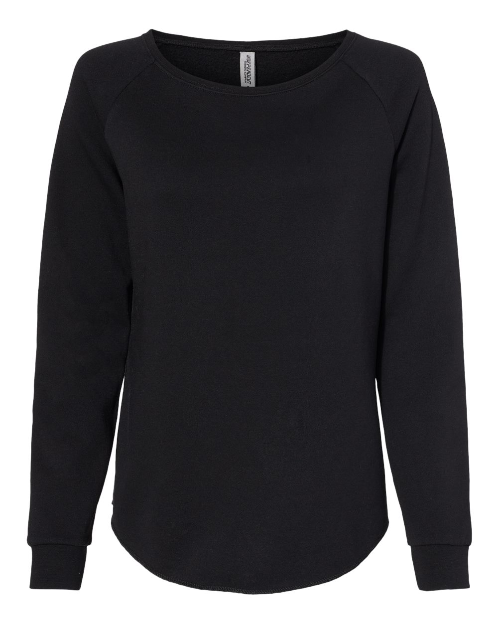Independent Trading Co. PRM2000 Women's California Wave Wash Crewneck in Black