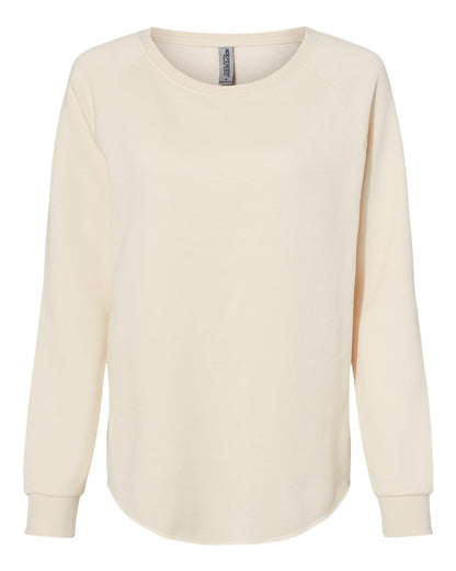 Independent Trading Co. PRM2000 Women's California Wave Wash Crewneck in Bone