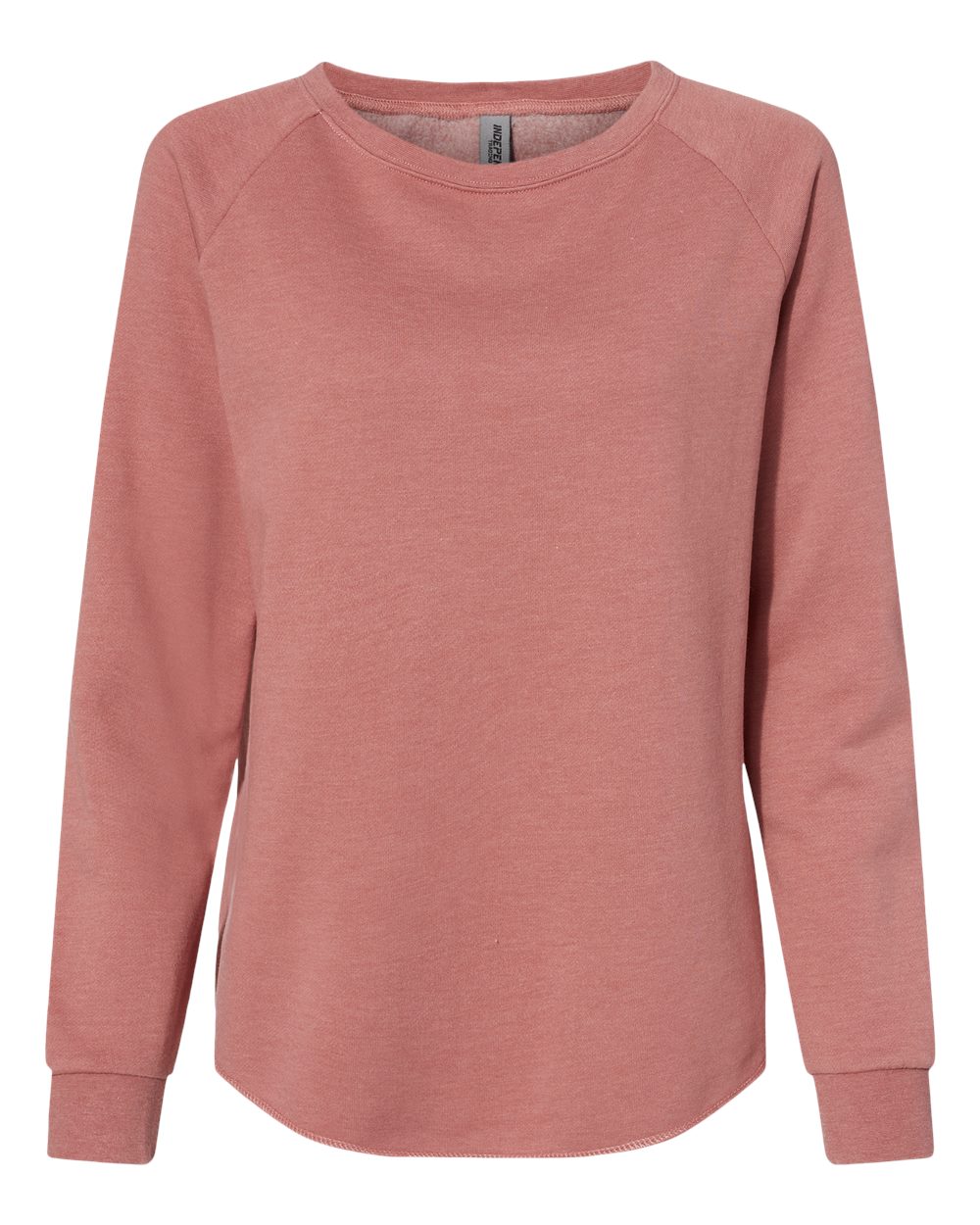 Independent Trading Co. PRM2000 Women's California Wave Wash Crewneck in Dusty Rose