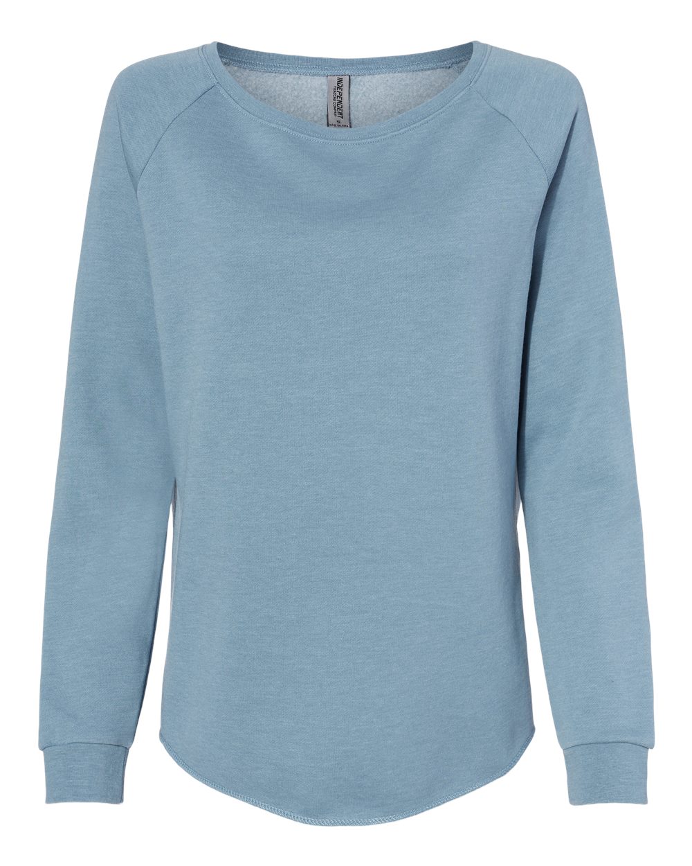 Independent Trading Co. PRM2000 Women's California Wave Wash Crewneck in Misty Blue