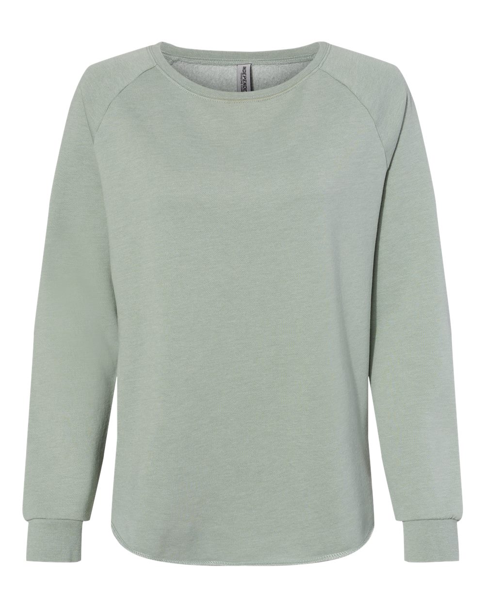 Independent Trading Co. PRM2000 Women's California Wave Wash Crewneck in Sage