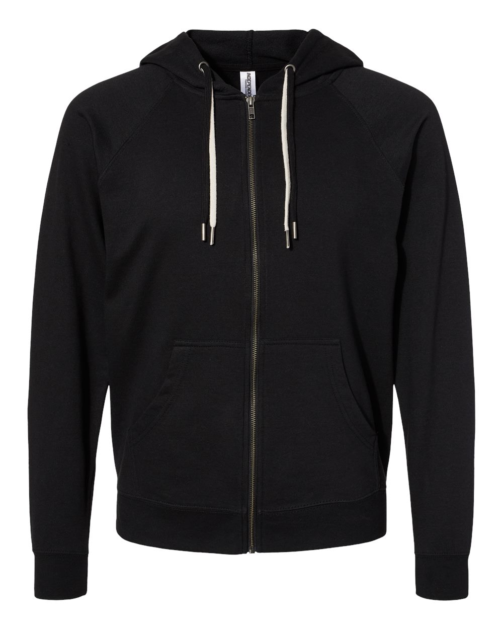 Independent Trading Co. SS1000Z Icon Loopback Terry Full-Zip Hoodie in Black