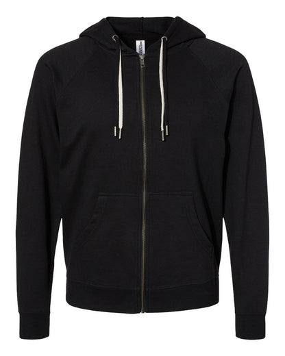 Independent Trading Co. SS1000Z Icon Loopback Terry Full-Zip Hoodie in Black