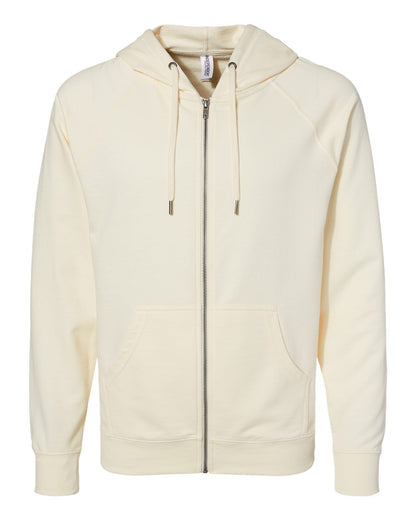 Independent Trading Co. SS1000Z Icon Loopback Terry Full-Zip Hoodie in Bone