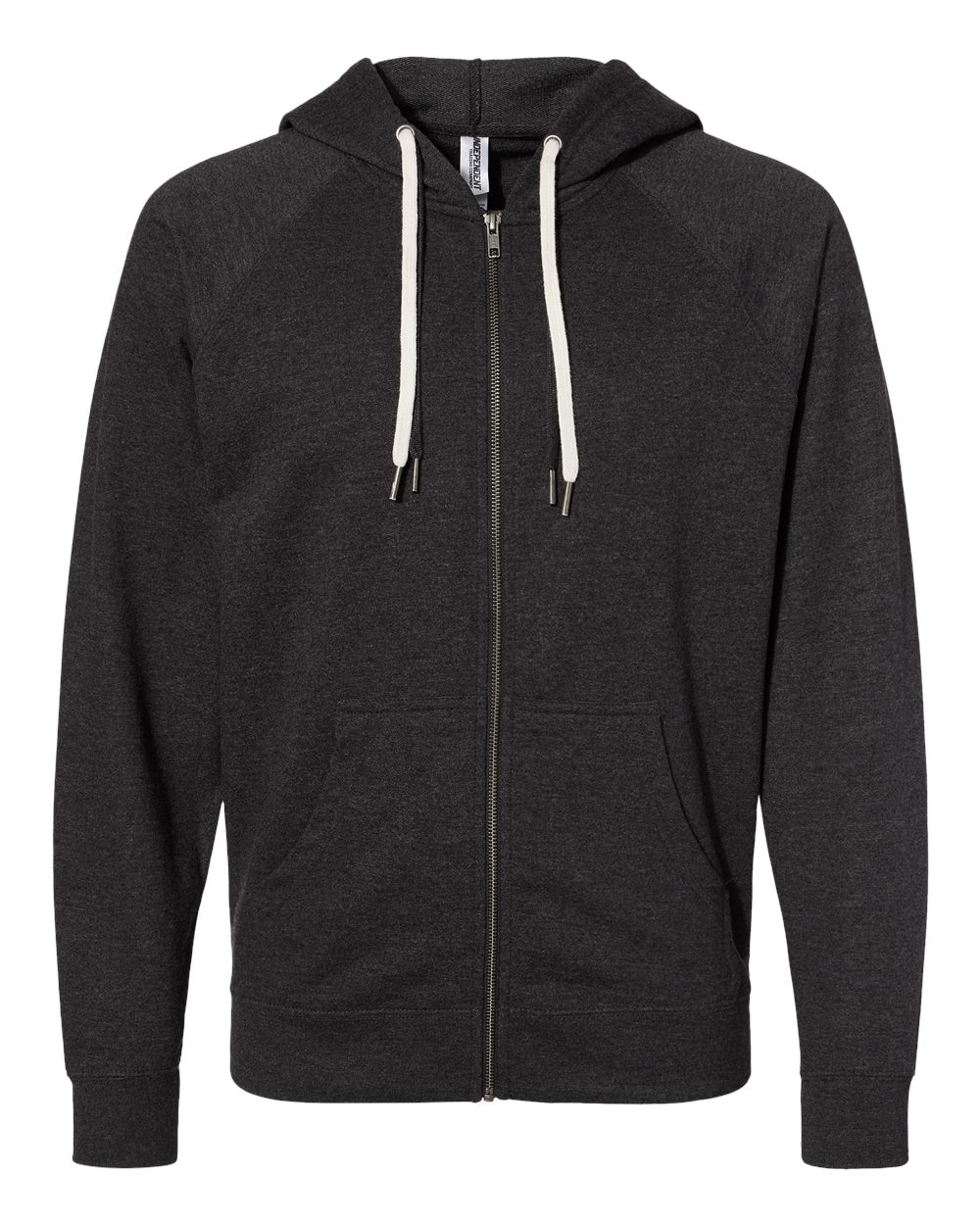 Independent Trading Co. SS1000Z Icon Loopback Terry Full-Zip Hoodie in Charcoal Heather