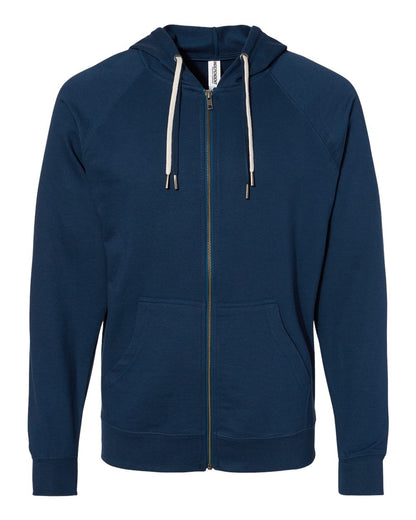 Independent Trading Co. SS1000Z Icon Loopback Terry Full-Zip Hoodie in Indigo
