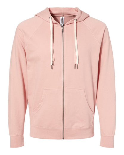Independent Trading Co. SS1000Z Icon Loopback Terry Full-Zip Hoodie in Rose