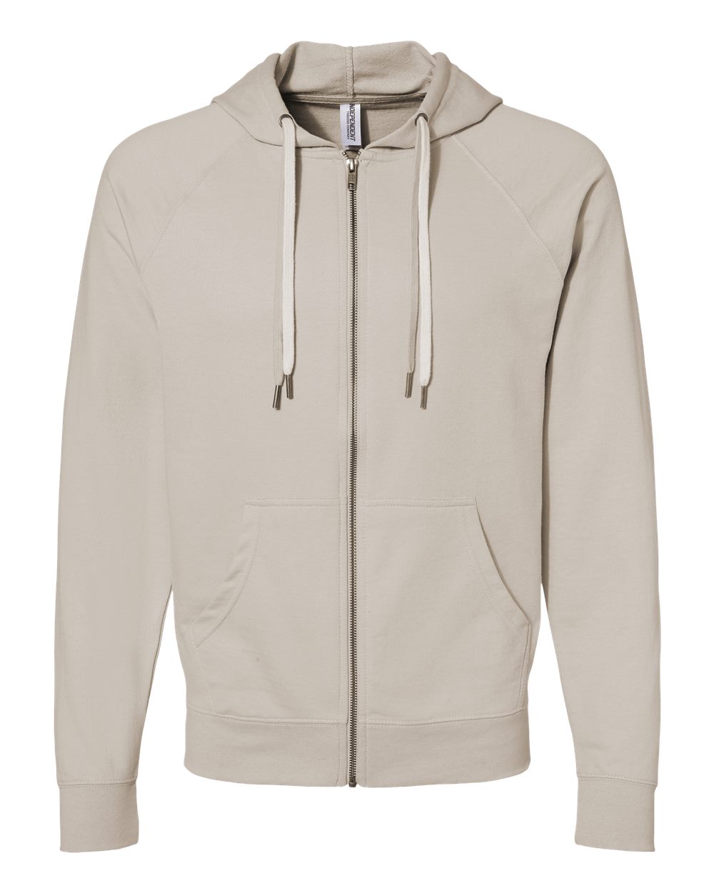 Independent Trading Co. SS1000Z Icon Loopback Terry Full-Zip Hoodie in Sand