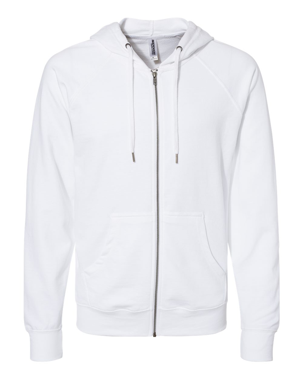 Independent Trading Co. SS1000Z Icon Loopback Terry Full-Zip Hoodie in White