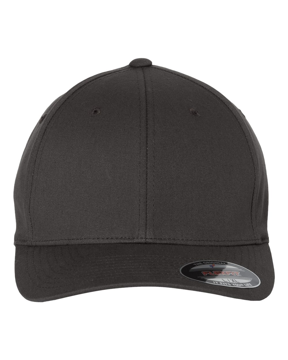 Flexfit 5001 V-Flexfit Cotton Twill Fitted Cap in Dark Grey