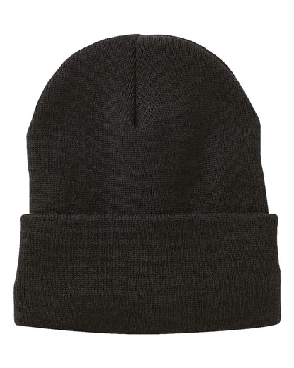 Sportsman SP12SL 12" Sherpa Lined Cuffed Beanie in Black