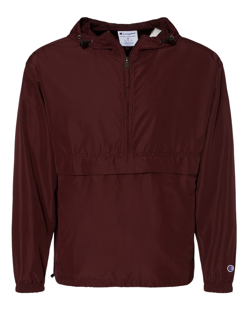 Champion Unisex Packable Anorak Jacket blank in Maroon, style CO200