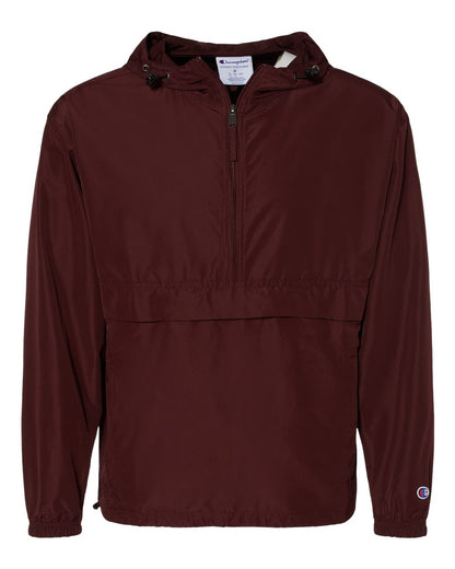 Champion Unisex Packable Anorak Jacket blank in Maroon, style CO200