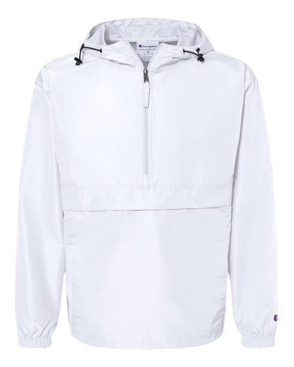 Champion Unisex Packable Anorak Jacket blank in White, style CO200
