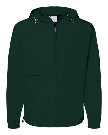 Champion Unisex Packable Anorak Jacket blank in Dark Green, style CO200