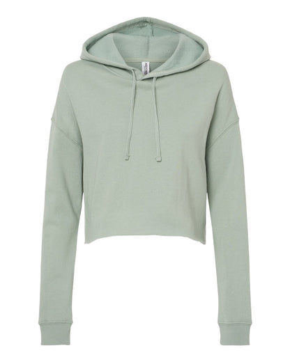 Independent Trading Co. AFX64CRP Women's Lightweight Crop Hoodie in Sage